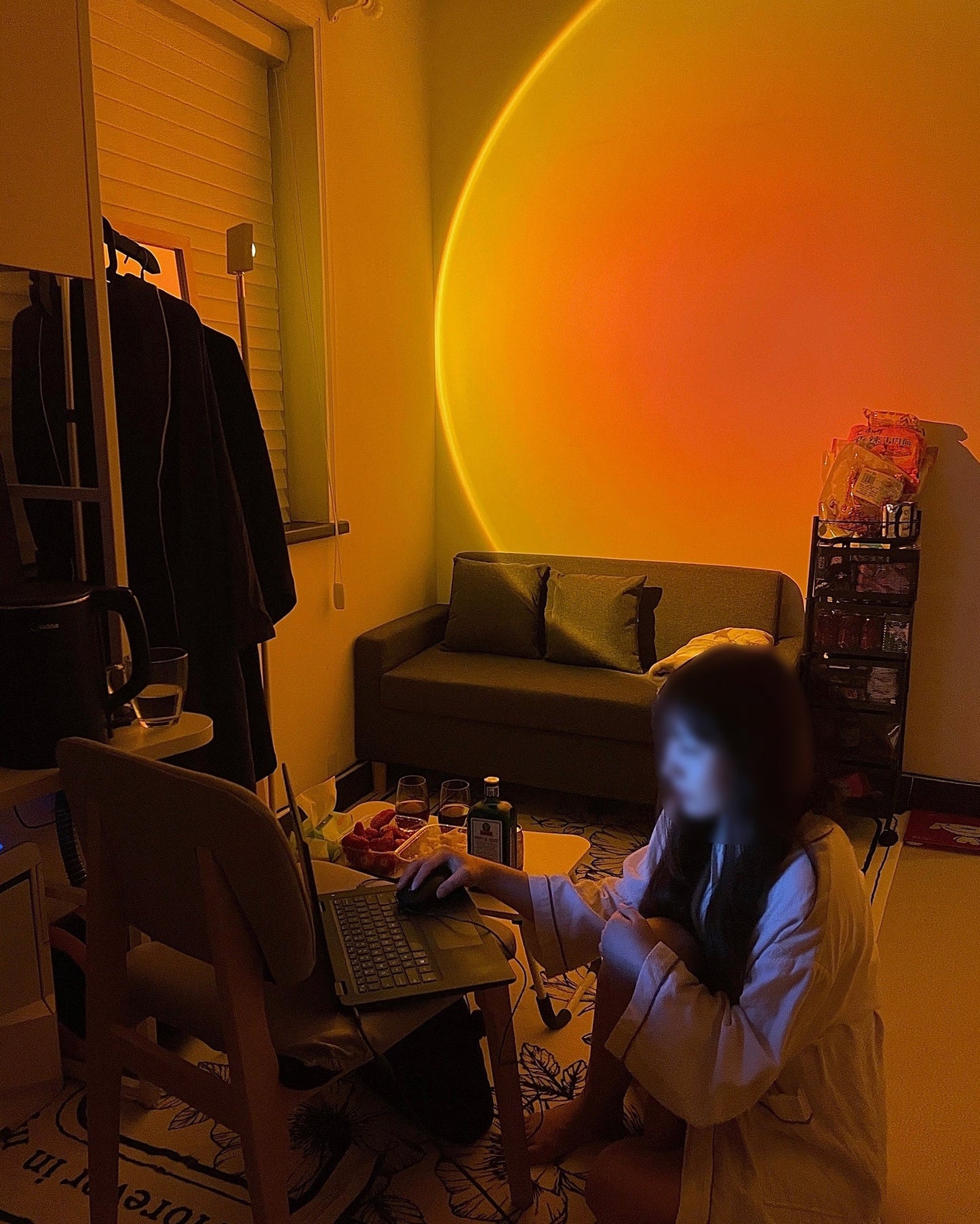LED Kleurenprojector Vloerlamp | Minimalistisch Halo Licht Effect