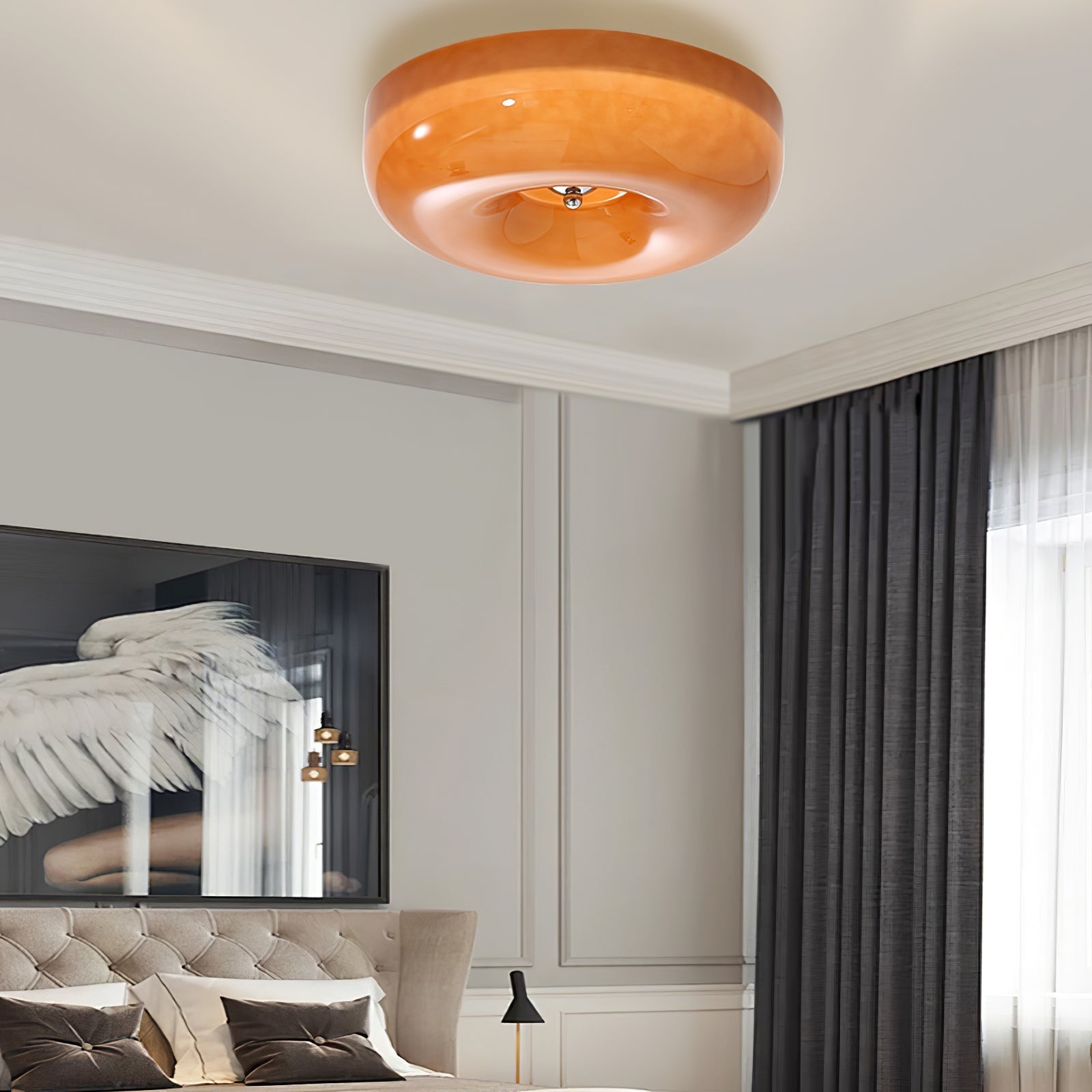 Afralia Moderne Plafondlamp van Draaiglas