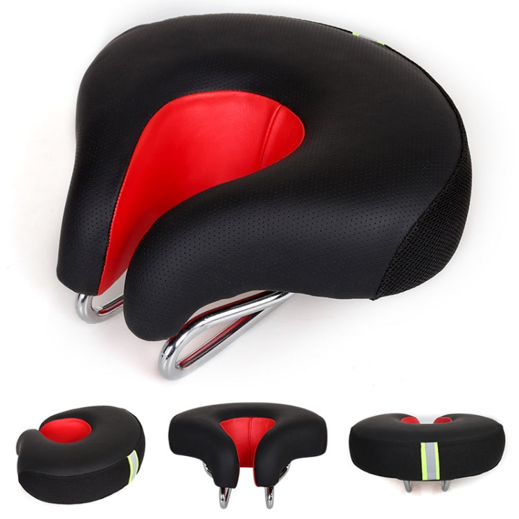 Neusloze Fietszadel Mountainbike Verdikte Zachte Padding (Rood)