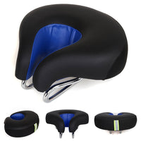 Neusloze Fietszadel Mountainbike Verdikte Zachte Bekleding (Blauw)