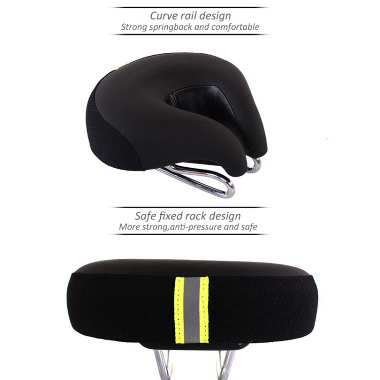 Brehn | Noseless Fiets Zadel Mountainbike Verdikte Zachte Padding (Zwart)