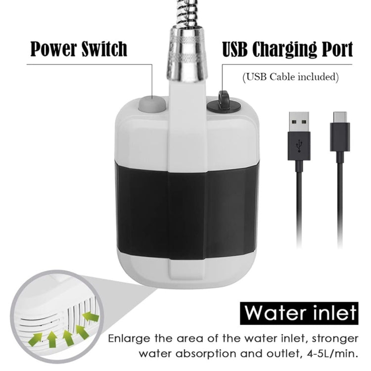 Brehn | KE-801 Buiten Elektro Douche Camping Oplaadbare Draagbare Douchkop