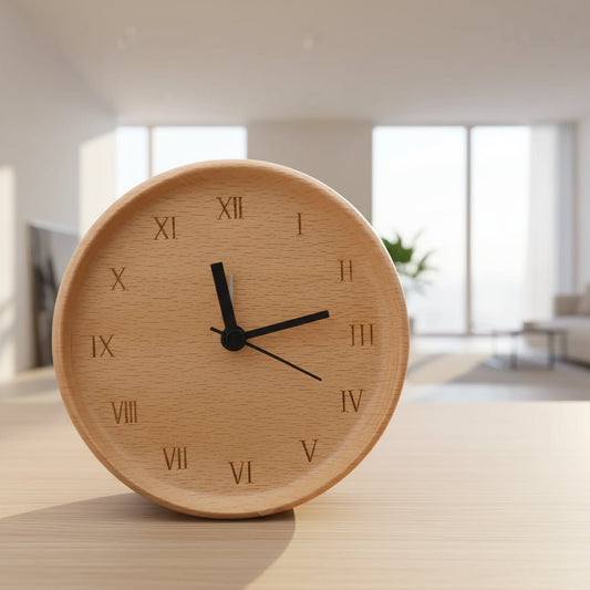 WOODMORN – Elegante wekker van beukenhout voor een stijlvol thuis