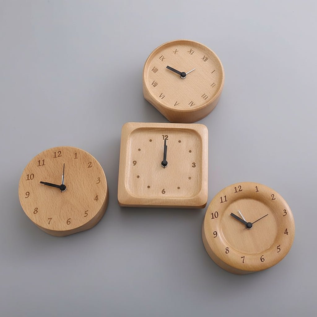 WOODMORN – Elegante wekker van beukenhout voor een stijlvol thuis