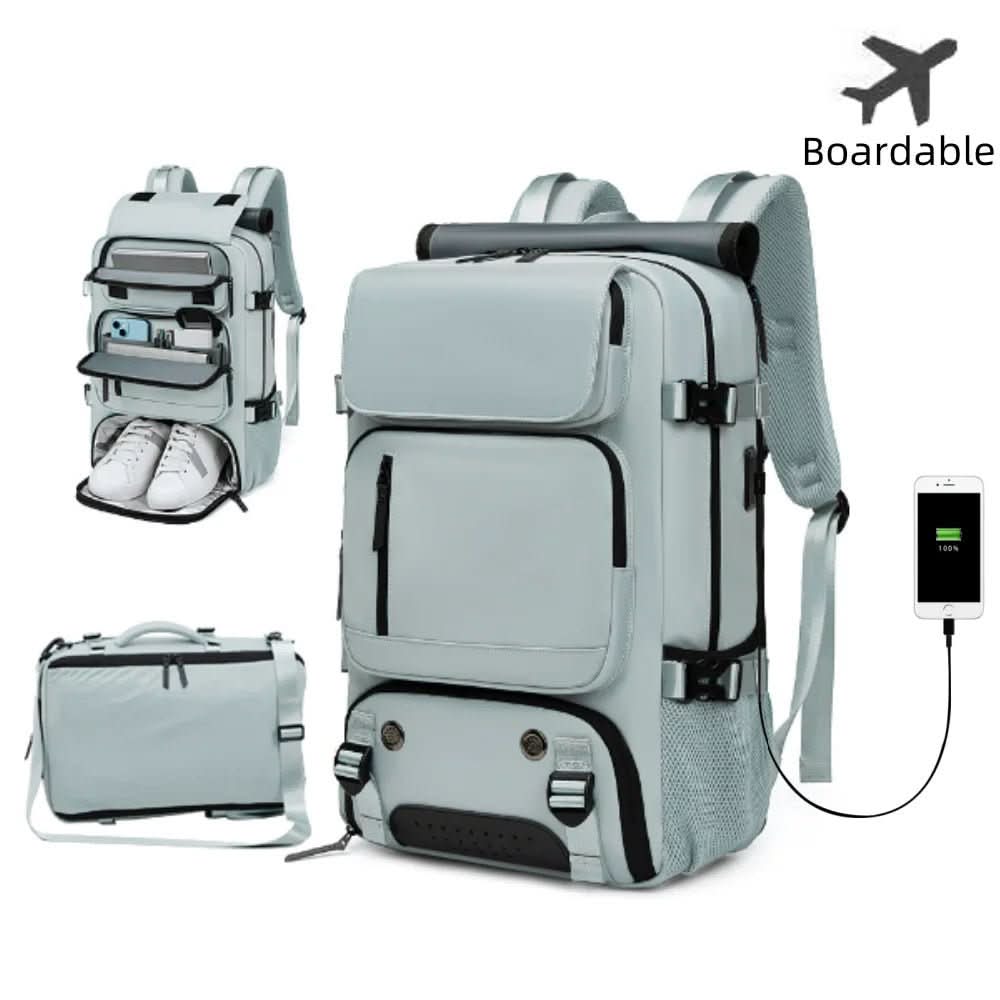 REISEMAX Pack – Reisrugzak met USB-aansluiting, schoenencompartiment & anti-diefstalvak
