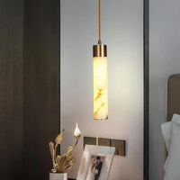 Ethereal Stone Glow Sculpturale Stijl Alabaster Hanglamp