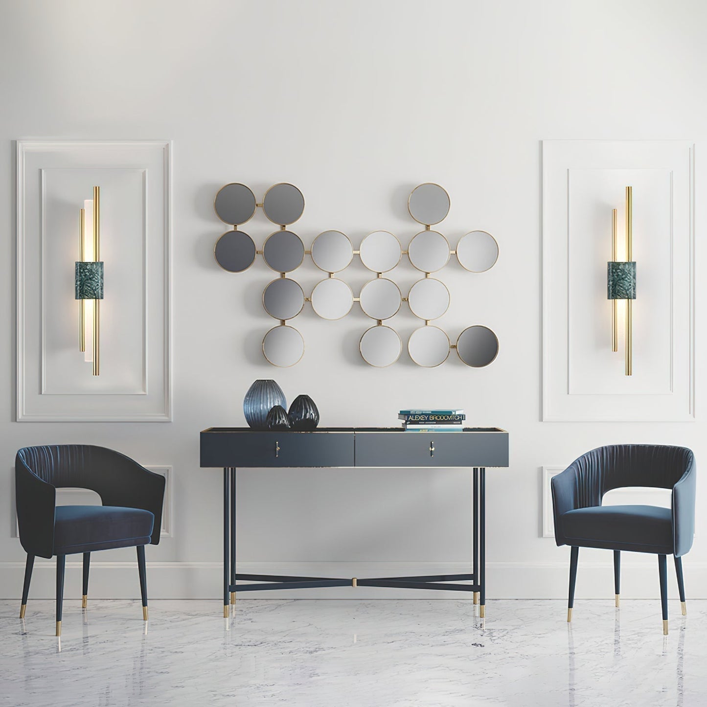 Mildred Muurverlichting in Premium Marmer Nordic