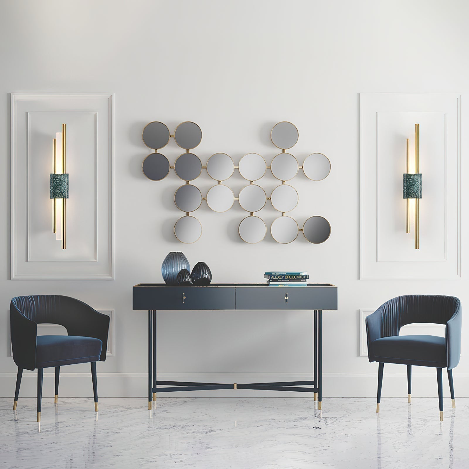 Mildred Muurverlichting in Premium Marmer Nordic