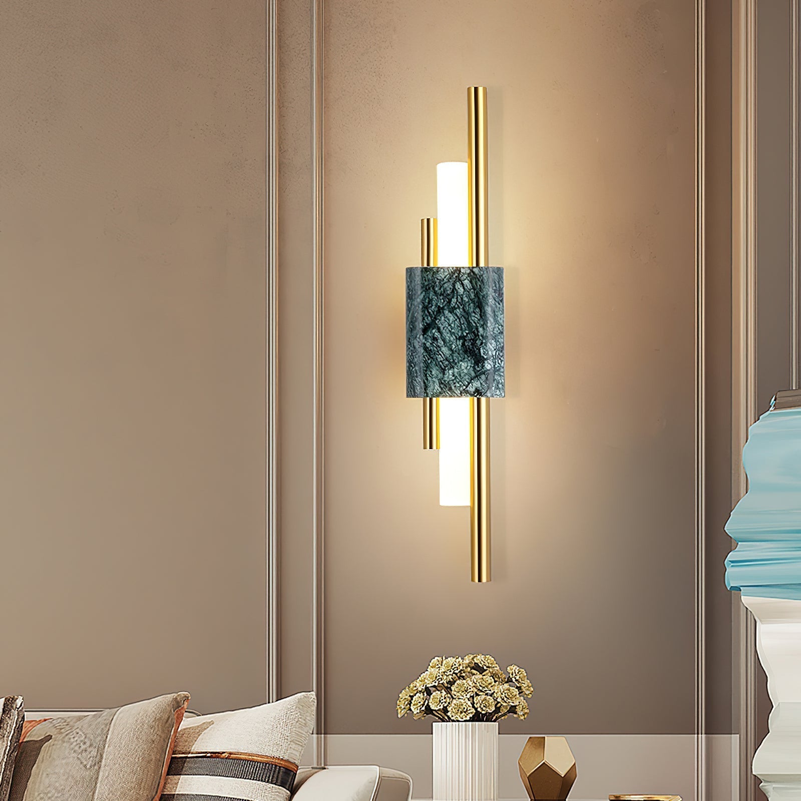 Mildred Muurverlichting in Premium Marmer Nordic