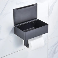 Tissuebox | Toiletpapierhouder RVS | 2 in 1 Houder met Opbergvlak | SteelShelf