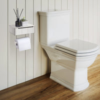 Tissuebox | Toiletpapierhouder RVS | 2 in 1 Houder met Opbergvlak | SteelShelf
