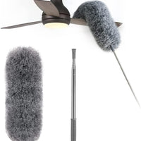 Telescoop-Microvezel Stofdoek | Extra Lange Bereik | Flexibel Hoofd | Wasbaar | DustReach