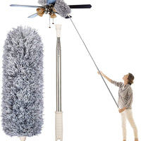 Telescoop-Microvezel Stofdoek | Extra Lange Bereik | Flexibel Hoofd | Wasbaar | DustReach