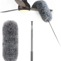 Telescoop stofdoek met extra lange microvezelkop (3 gratis vervangreinigingskoppen)