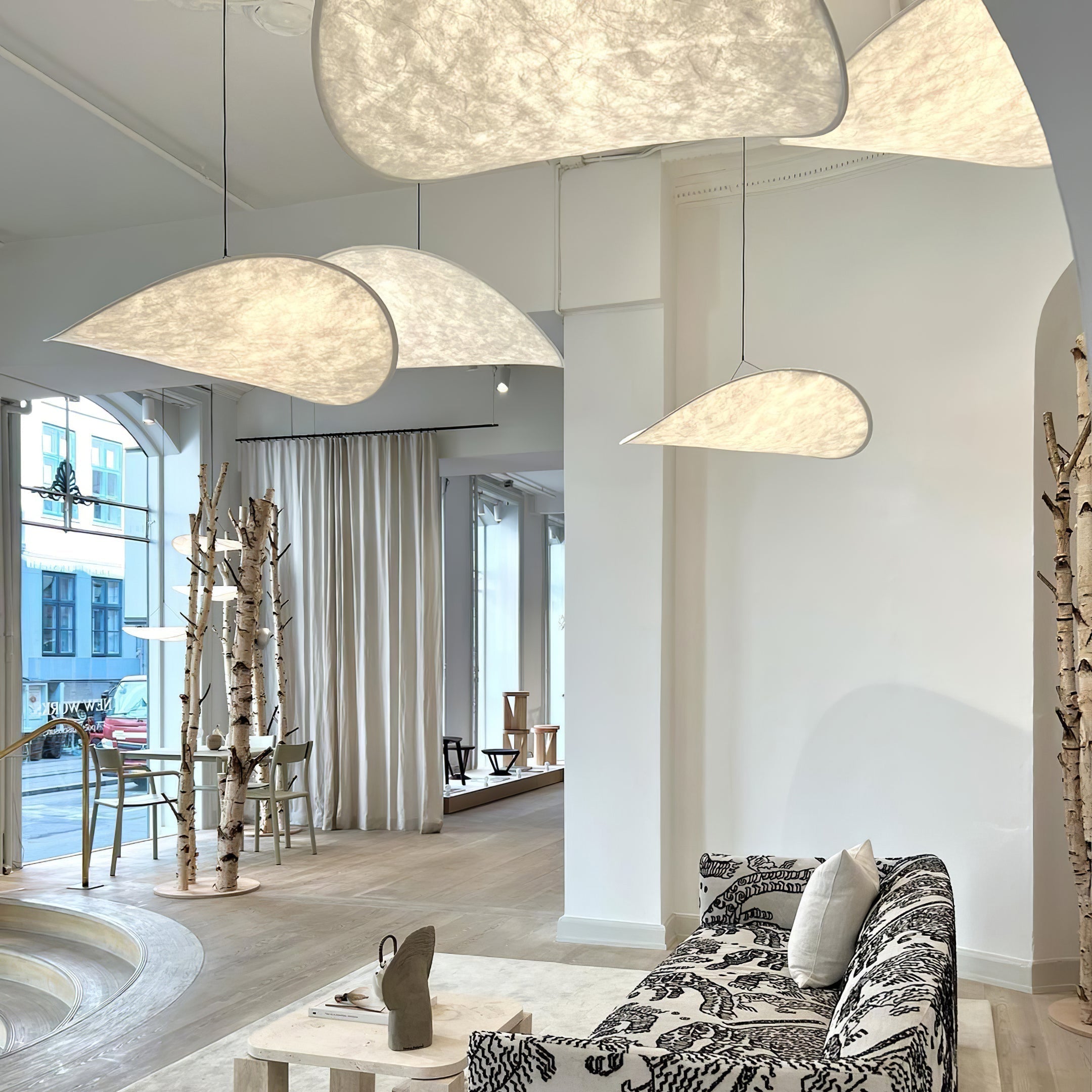 Sereca Hanglamp van Papier en Glasvezel