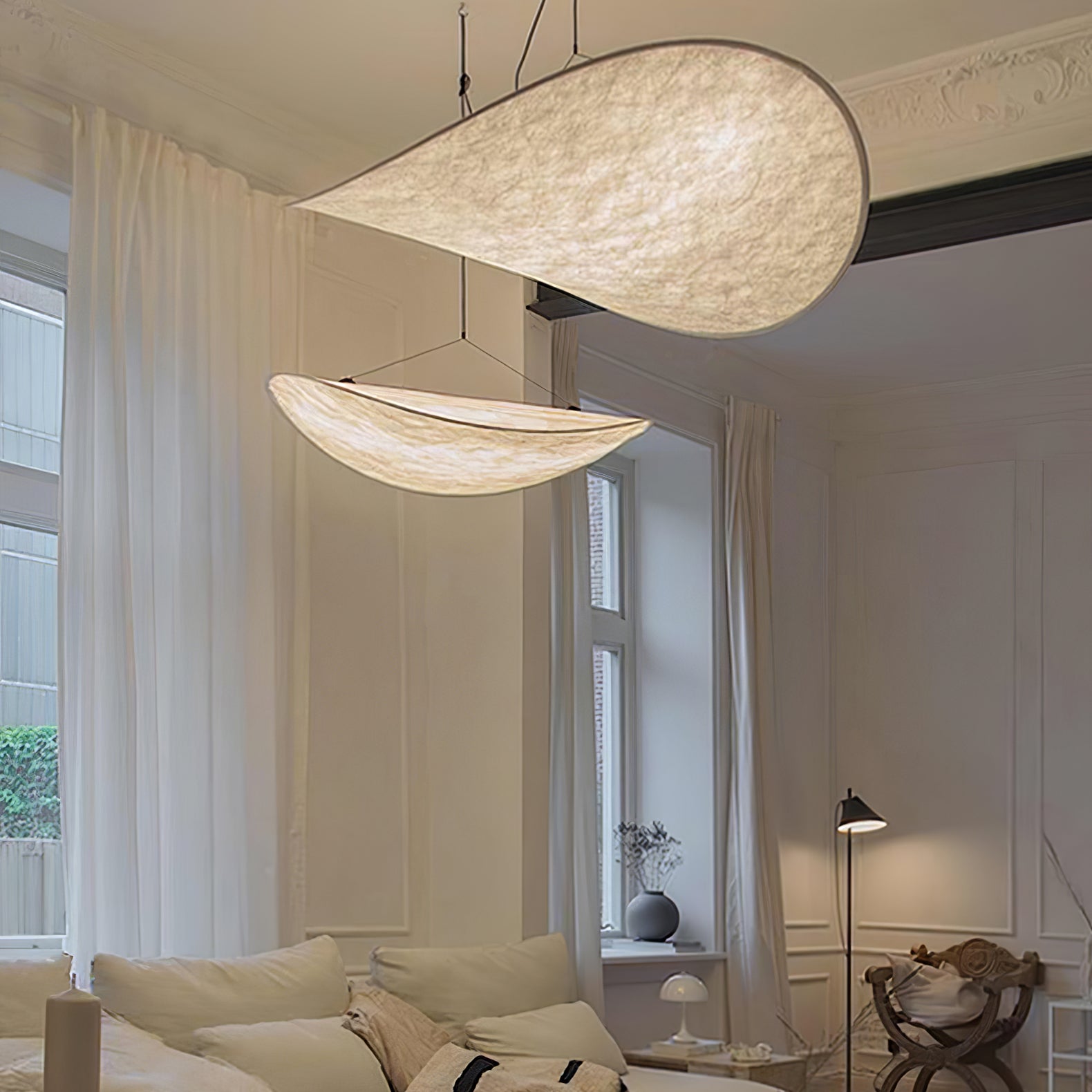 Sereca Hanglamp van Papier en Glasvezel