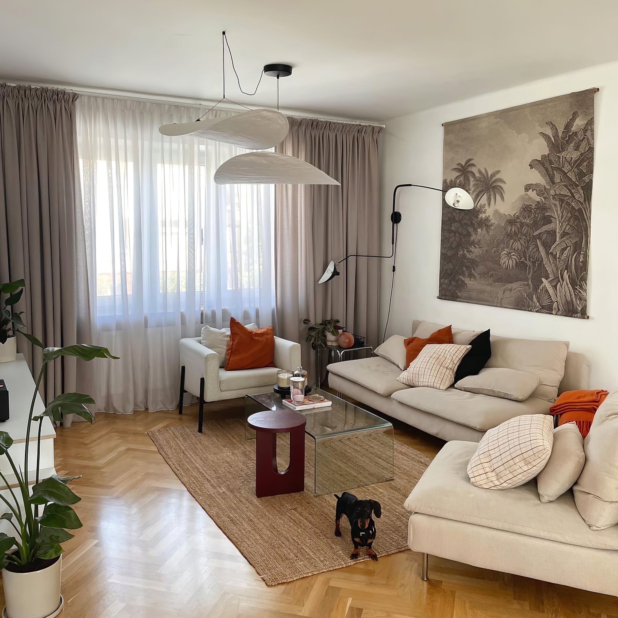 Sereca Hanglamp van Papier en Glasvezel