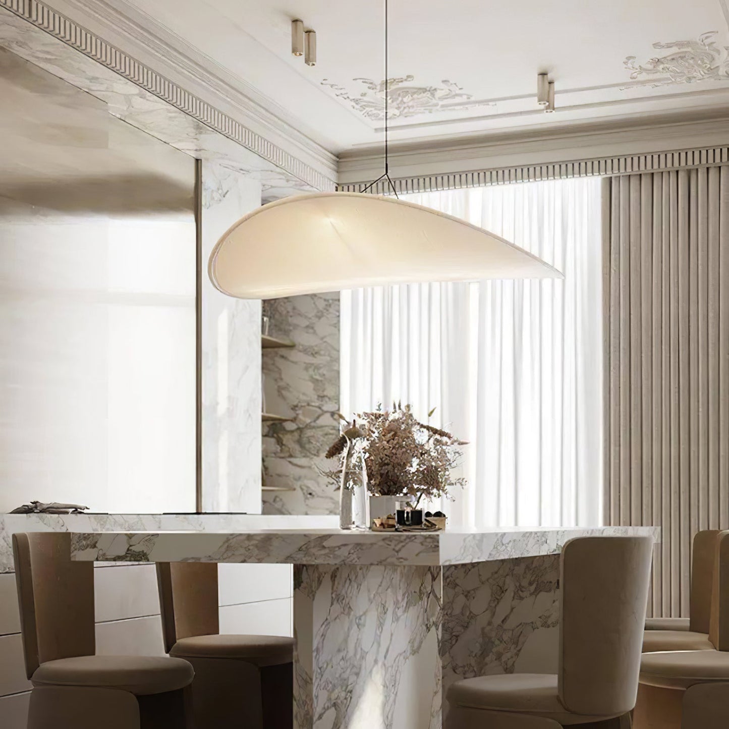 Sereca Hanglamp van Papier en Glasvezel