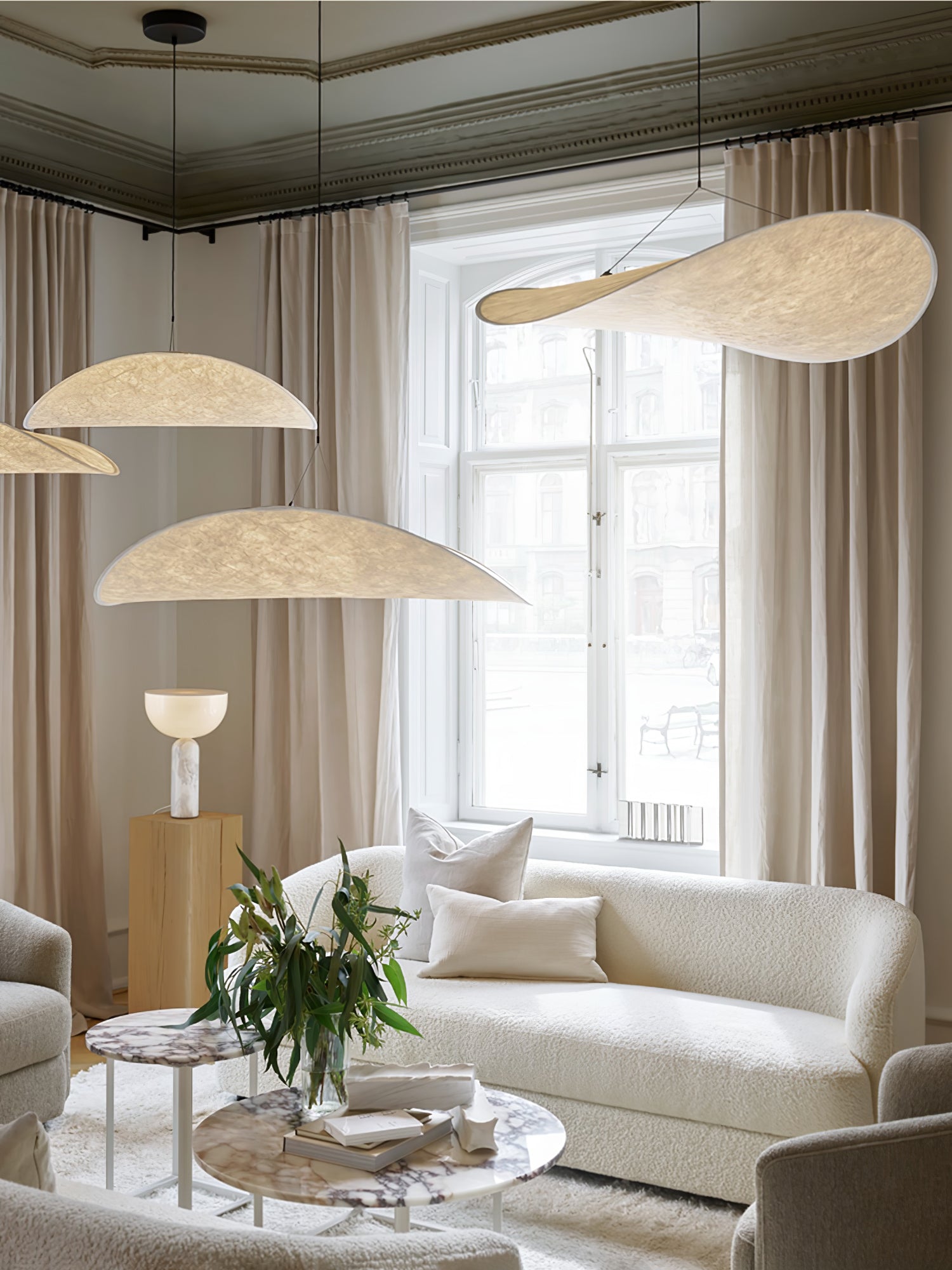 Sereca Hanglamp van Papier en Glasvezel