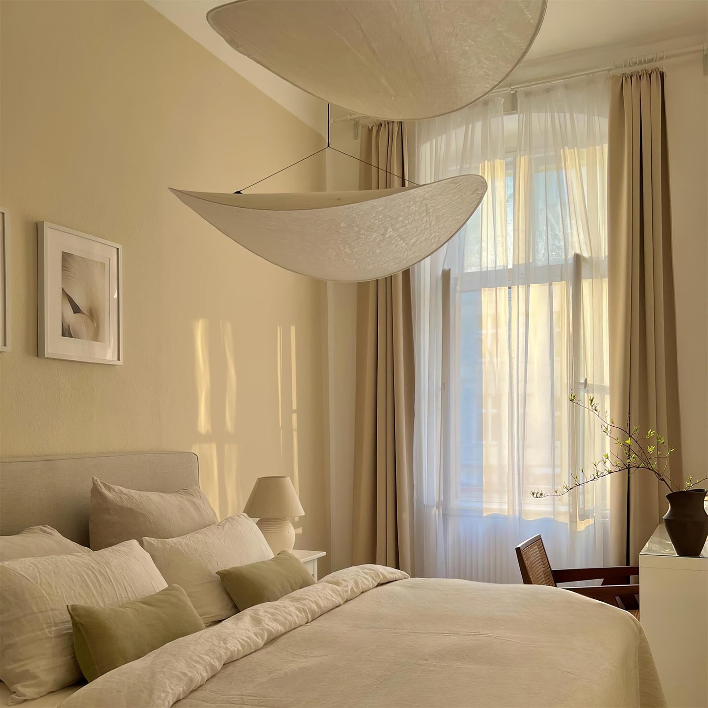 Sereca Hanglamp van Papier en Glasvezel