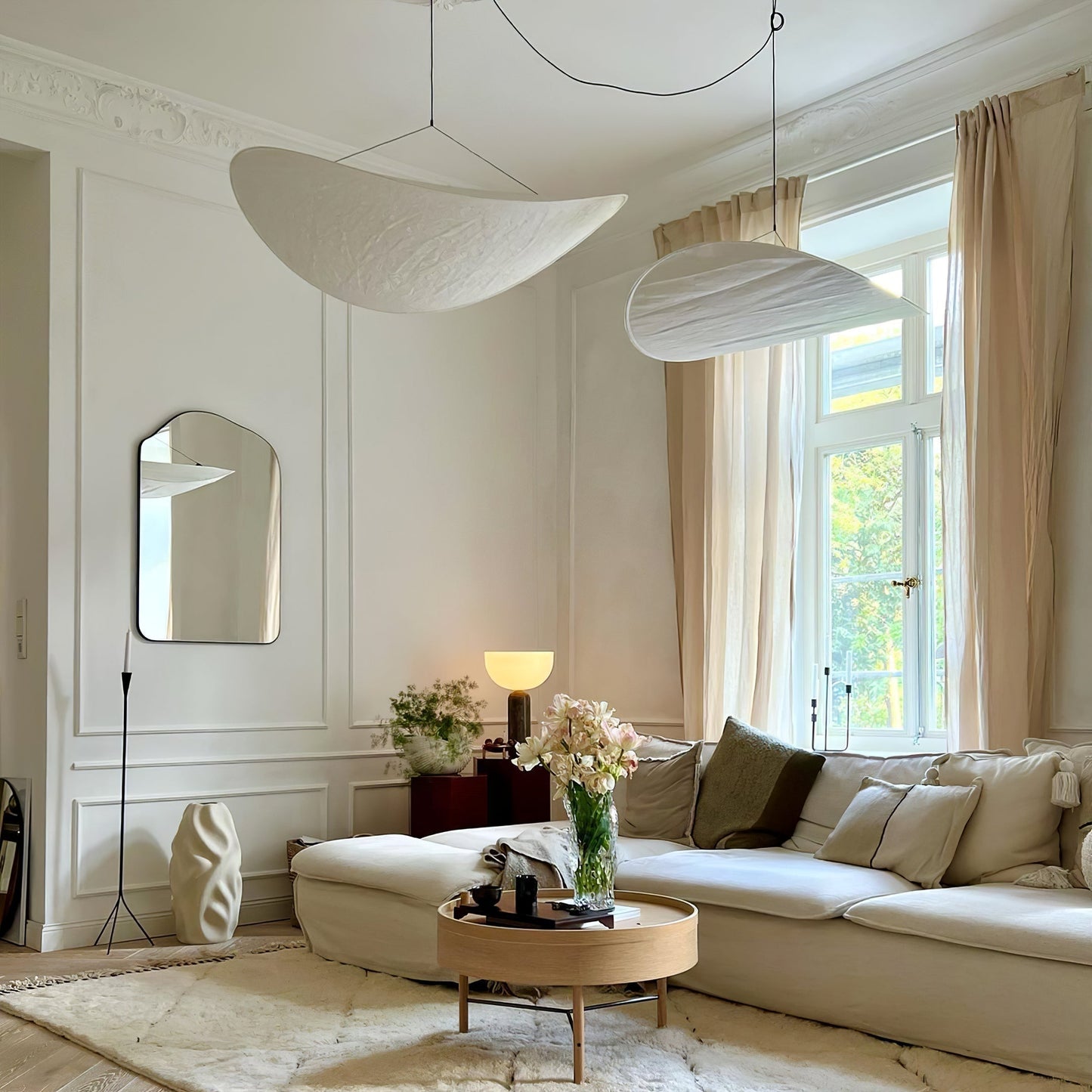 Sereca Hanglamp van Papier en Glasvezel