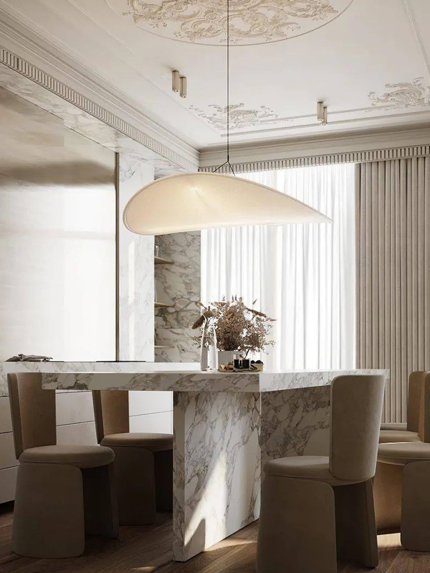 Sereca Hanglamp van Papier en Glasvezel