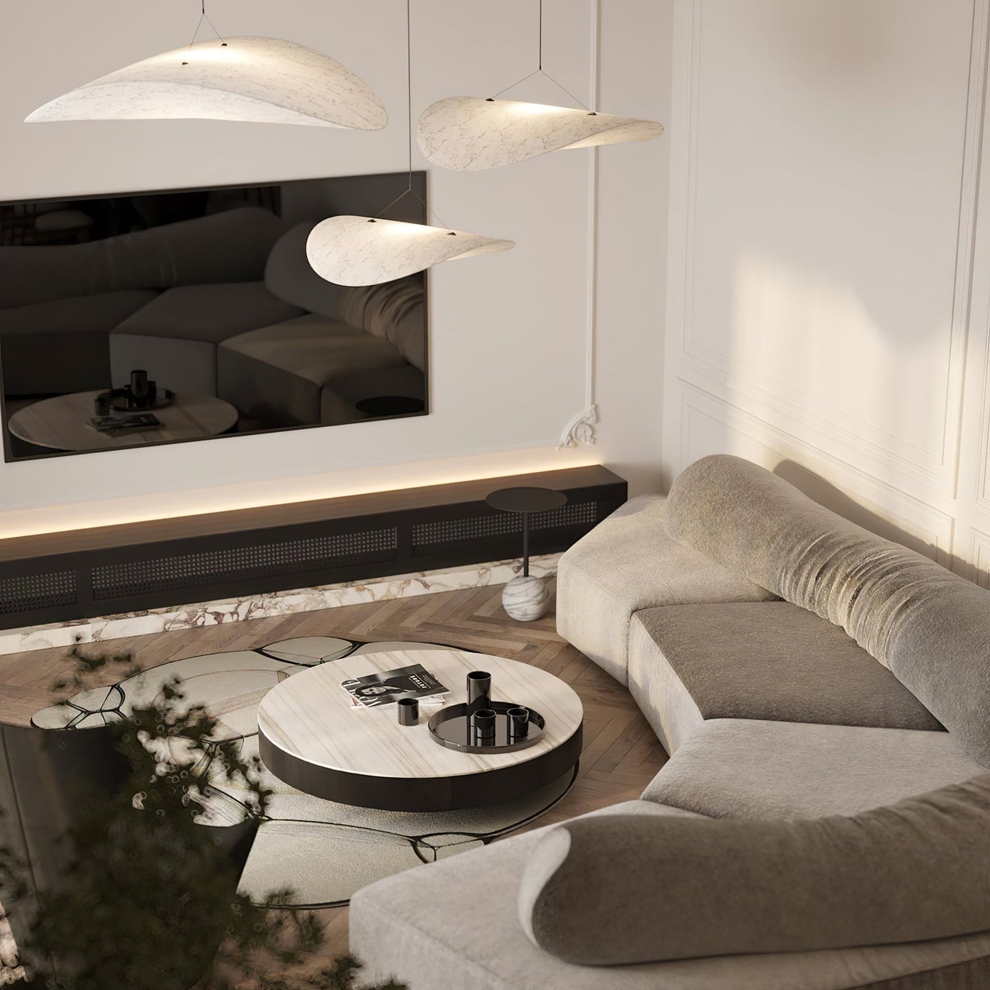 Sereca Hanglamp van Papier en Glasvezel