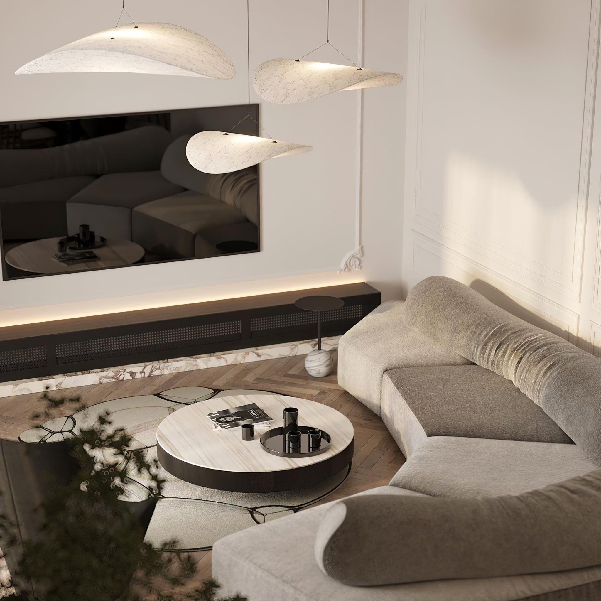 Sereca Hanglamp van Papier en Glasvezel