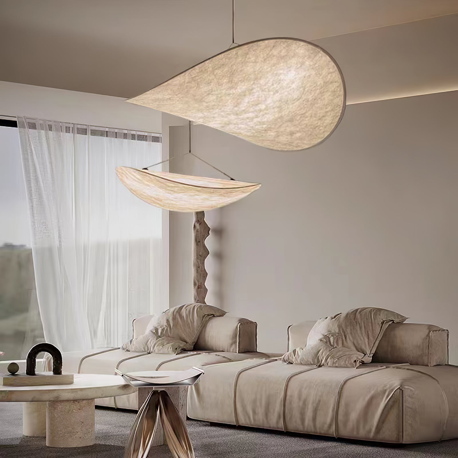 Sereca Hanglamp van Papier en Glasvezel