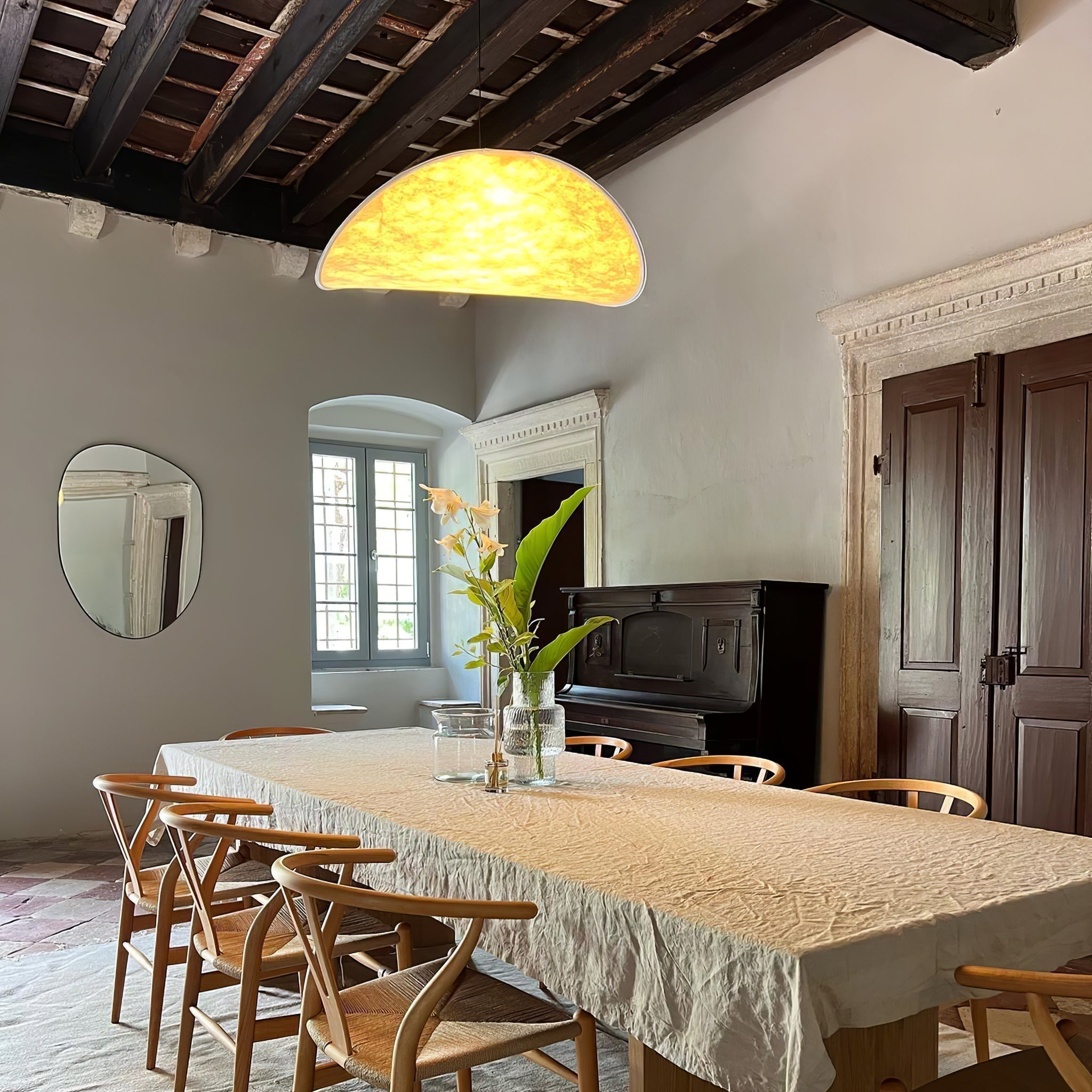 Sereca Hanglamp van Papier en Glasvezel