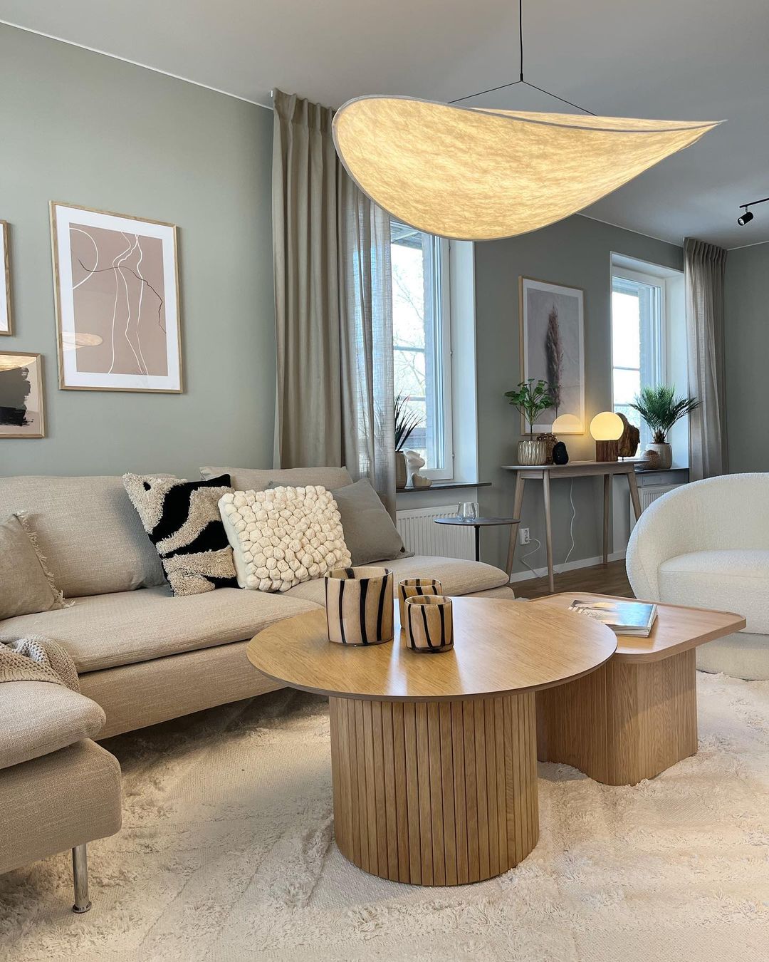 Sereca Hanglamp van Papier en Glasvezel