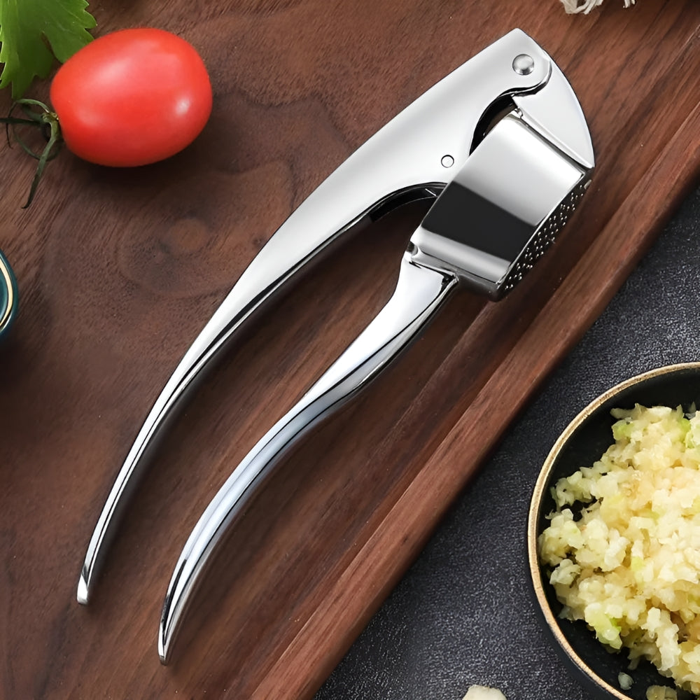 Minimalistische RVS Knoflookpers met Antislip Handvat