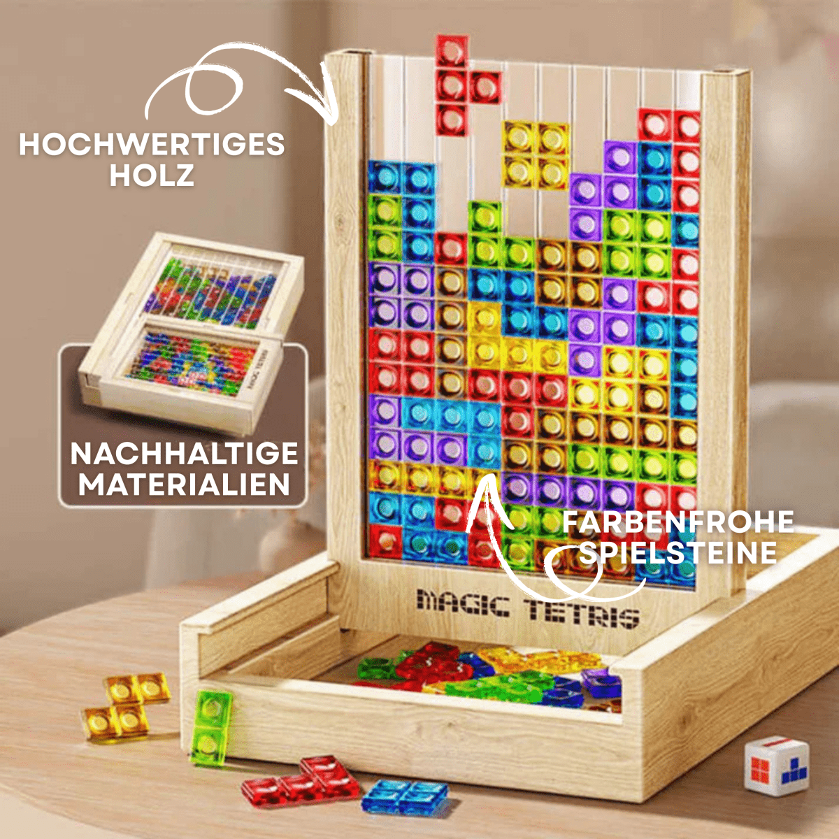 EcoBlock Tetris Bord – Duurzaam Tetris-puzzelspel voor het hele gezin