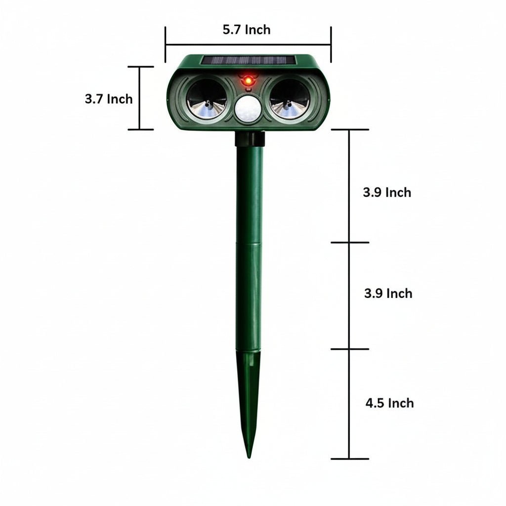 Dierenafschrikker | Bewegingsgestuurde Ultrasone Bescherming | Weerbestendig en Draadloos | WildAway