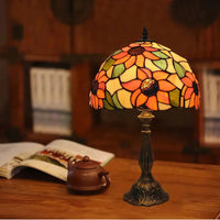 Skanto | Tiffany Bureau Lamp | LED E27 | Kleurvol Handgemaakt Glas