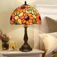 Skanto | Tiffany Bureau Lamp | LED E27 | Kleurvol Handgemaakt Glas
