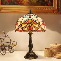 Skanto | Tiffany Bureau Lamp | LED E27 | Kleurvol Handgemaakt Glas