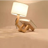 TechnoWood Robot Bureaulamp | Creatief houten leeslampje voor thuis & op kantoor