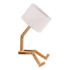 TechnoWood Robot Bureaulamp | Creatief houten leeslampje voor thuis & op kantoor