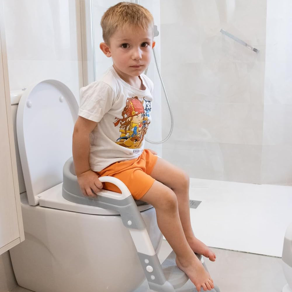 Toiletzitting voor kinderen met trap - veilige zindelijkheidstraining