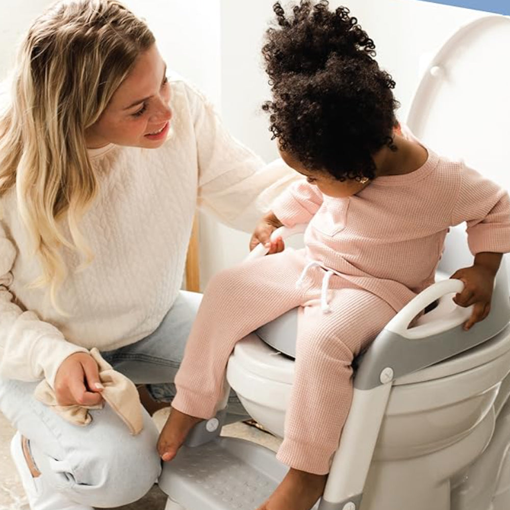 Toiletzitting voor kinderen met trap - veilige zindelijkheidstraining