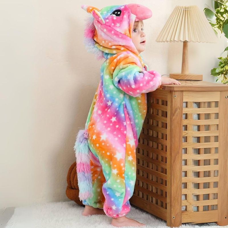 Peuter Jumpsuit Dierenthema Zachte Katoen Hypoallergene Fleece