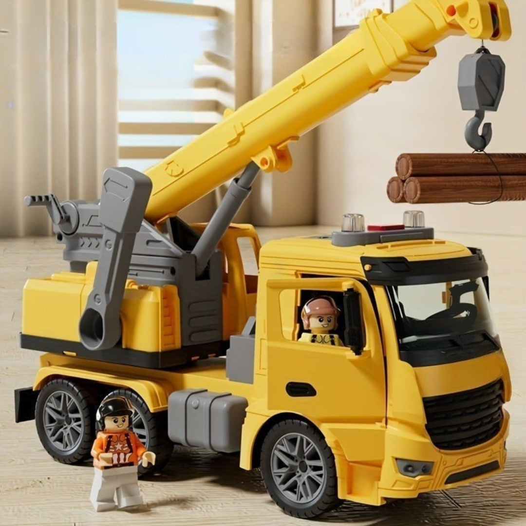 MegaLift Kraanwagen Speelgoed – Realistische Lichten, Geluiden en Beweegbare Onderdelen voor de Creatieve Speelervaring van Kinderen