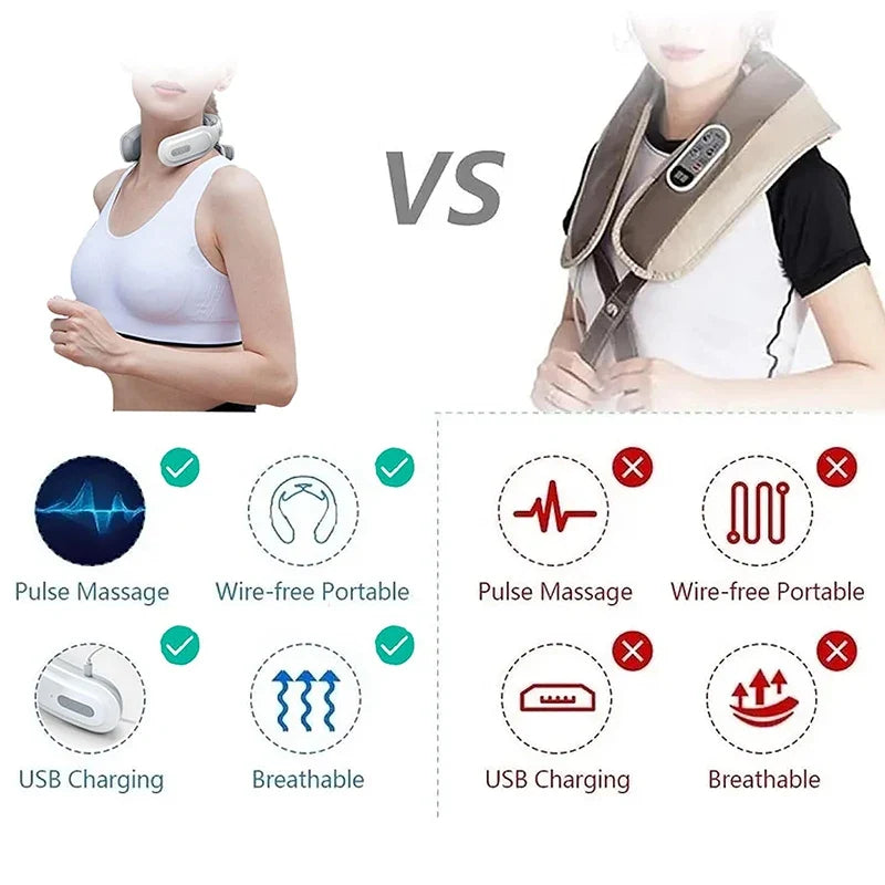 Nackenmassagegerät – Warmtefunctie, Vibratiemodi & Ergonomisch Ontwerp