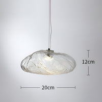 Minimalistische Glazen Hanglamp van Glasvezelwolken