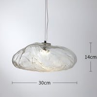 Minimalistische Glazen Hanglamp van Glasvezelwolken