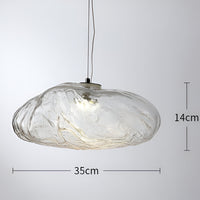 Minimalistische Glazen Hanglamp van Glasvezelwolken
