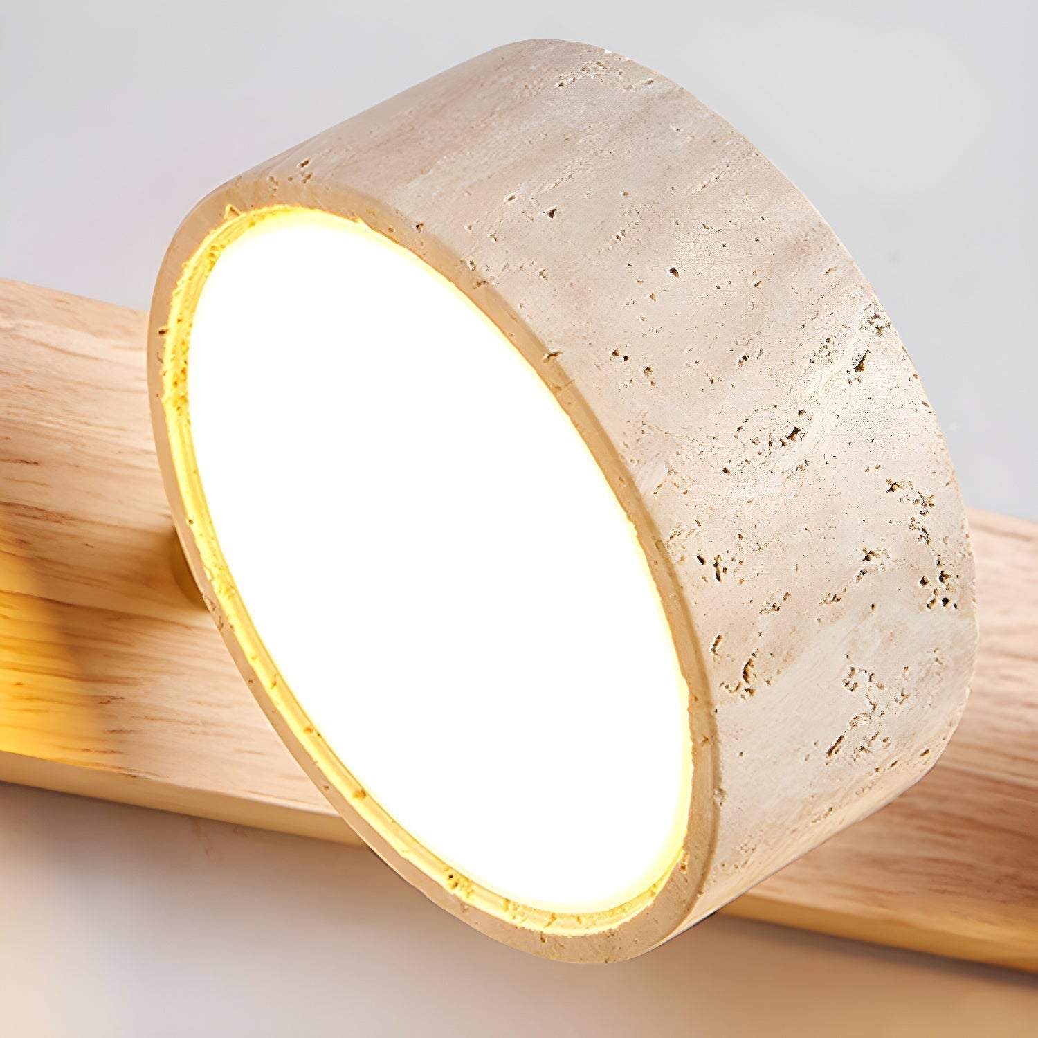 Tuelo Wandlamp Binnen in Neutraal Travertin