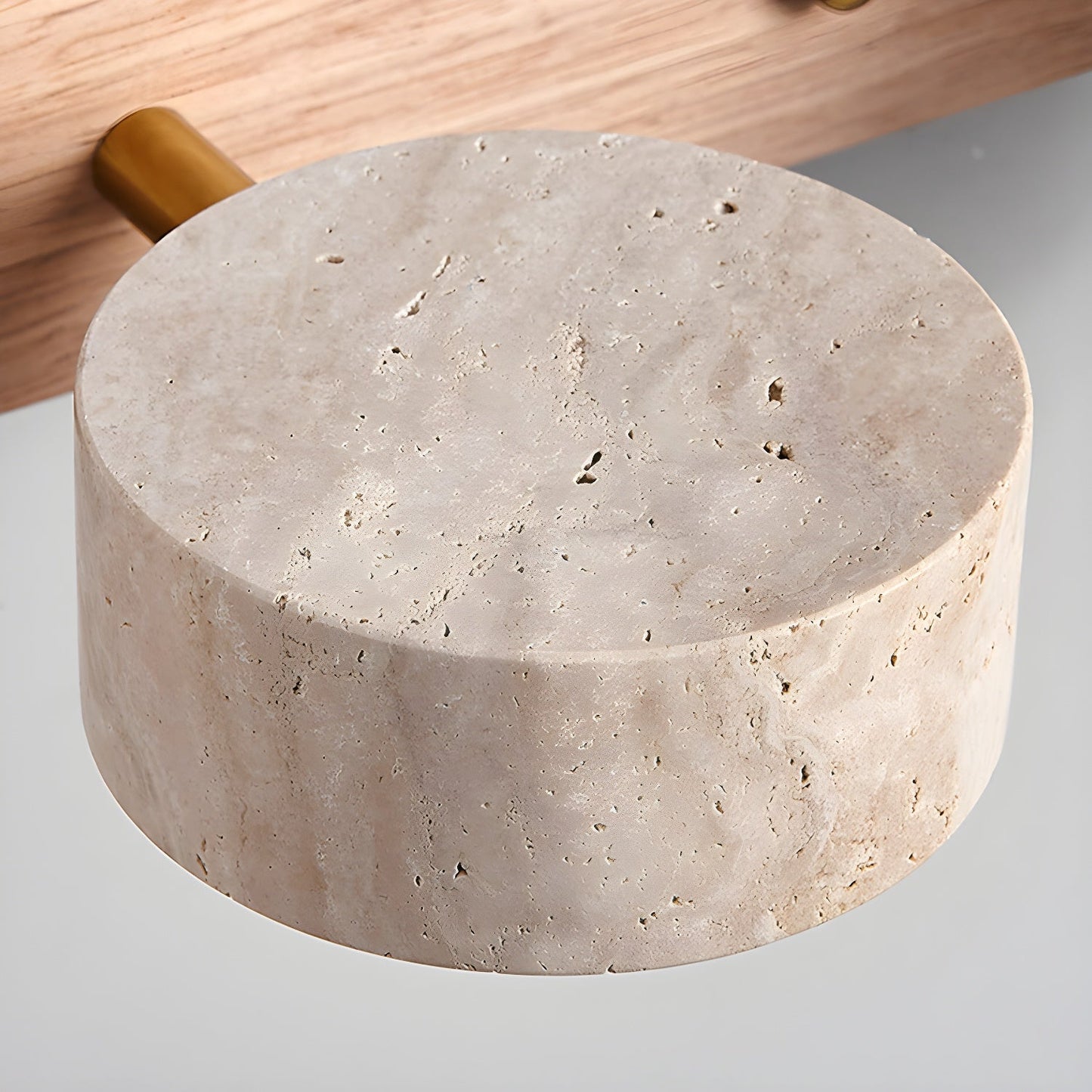 Voloreth Minimalistische Wandlamp in Travertin