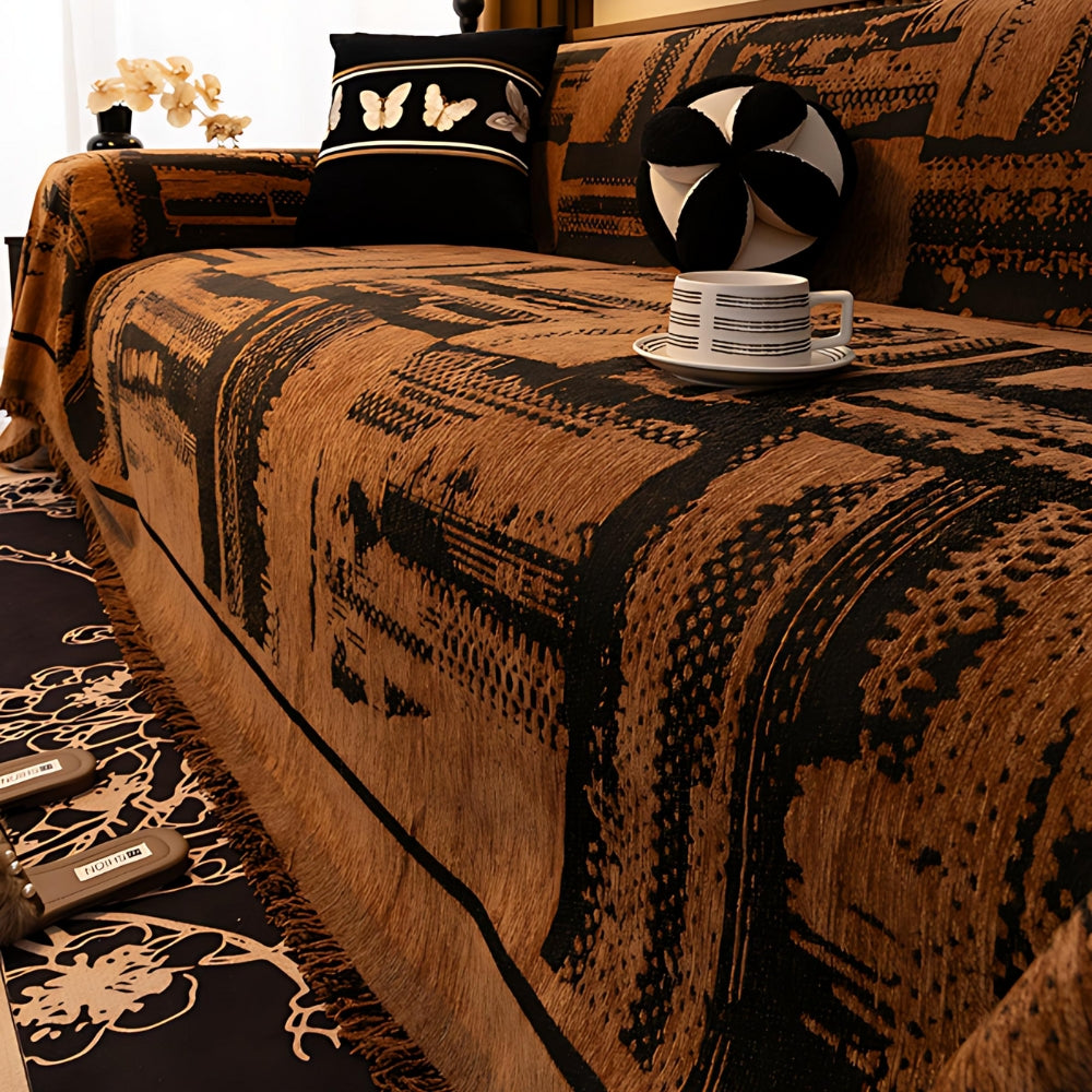 Tribal Geometrische Chenille Sofa Cover